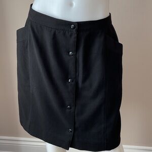 Vintage Vigin Wool Button-Front Skirt